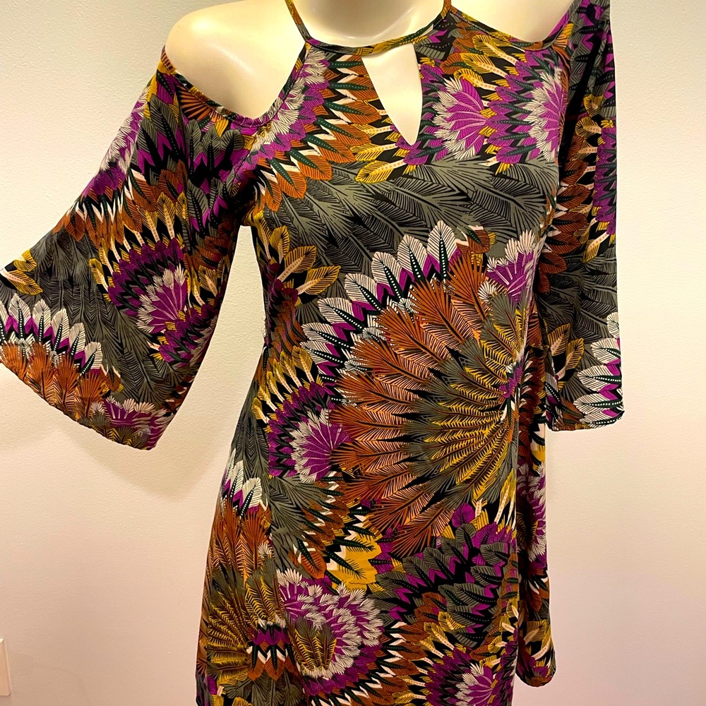 Floral Cut Out Slit Off-the-shoulder Party Dress